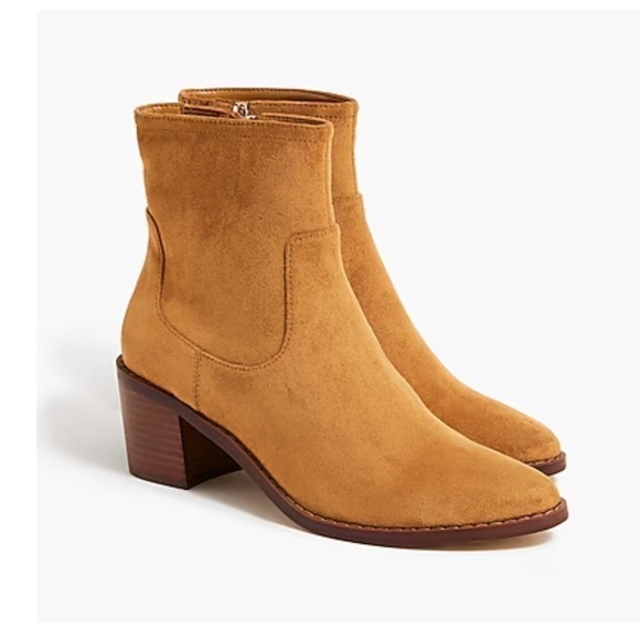J. Crew Shoes - JCrew Size 7.5 Women’s Sueded Booties Golden Brandy Color 2” Block Heel NWT